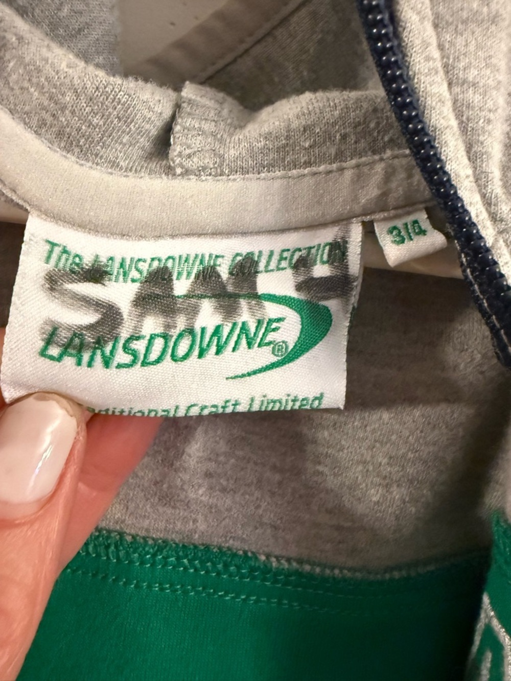 Lansdowne Ireland Kids Hoodie Zip Up Green Shamrock Full Zip Jacket Size 3T - Picture 5 of 6